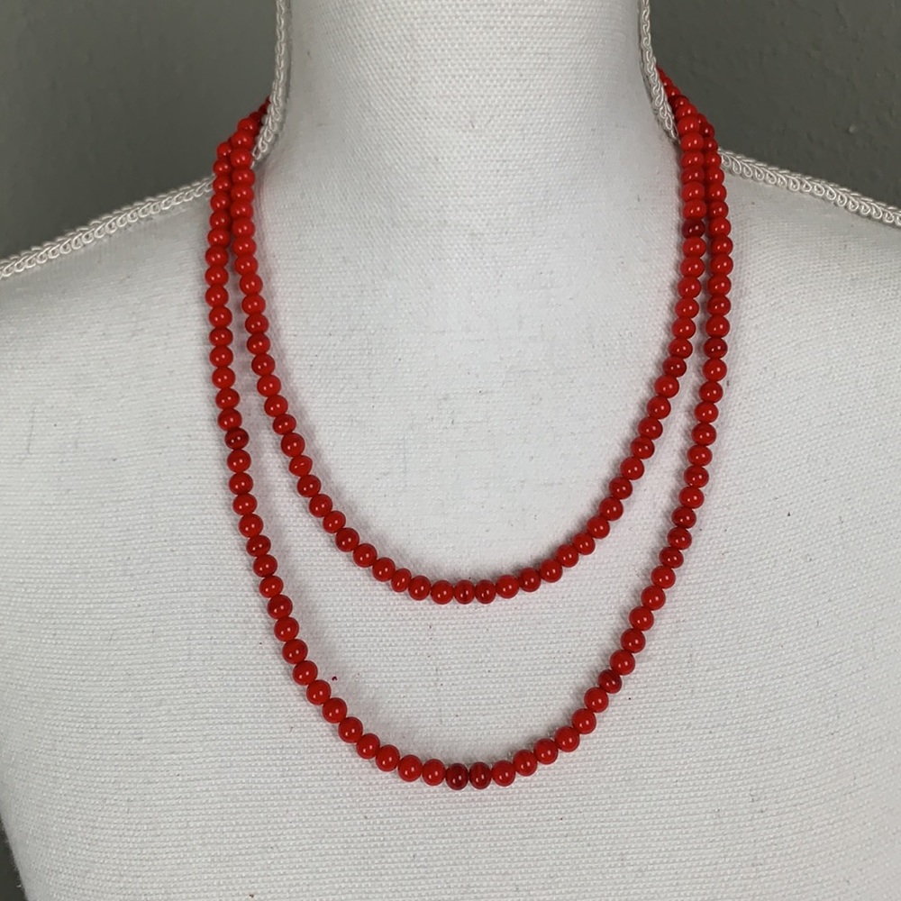 Red Beaded Necklace Two-Ways!